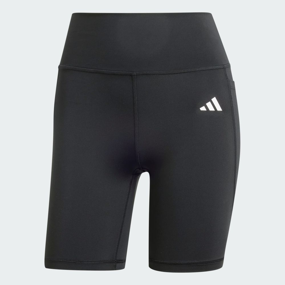 Foto 3 | Mallas Cortas Optime Essentials Stash Pocket 7 Pulgadas Adidas Negro Mujer