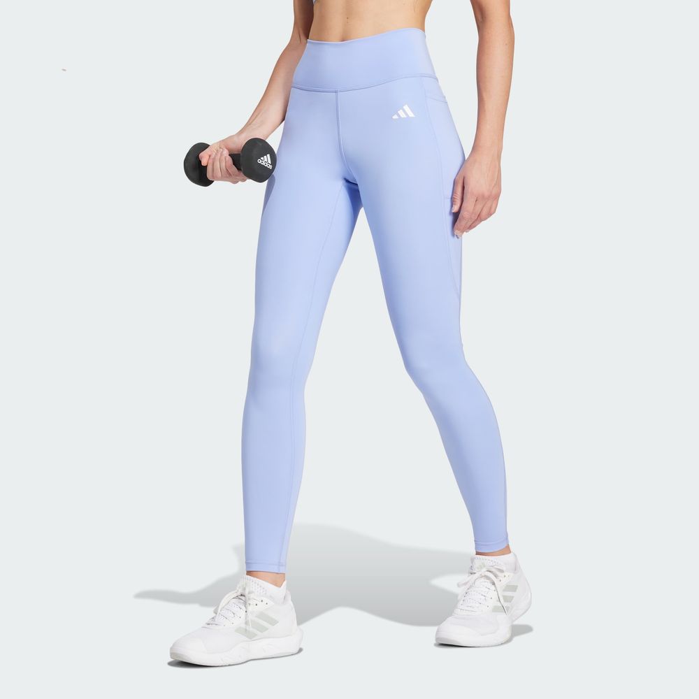 Foto 5 pulgar | Mallas Largo Completo Optime Essentials Stash Pocket Adidas Azul Mujer