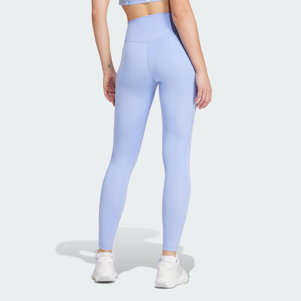 Foto 5 | Mallas Largo Completo Optime Essentials Stash Pocket Adidas Azul Mujer