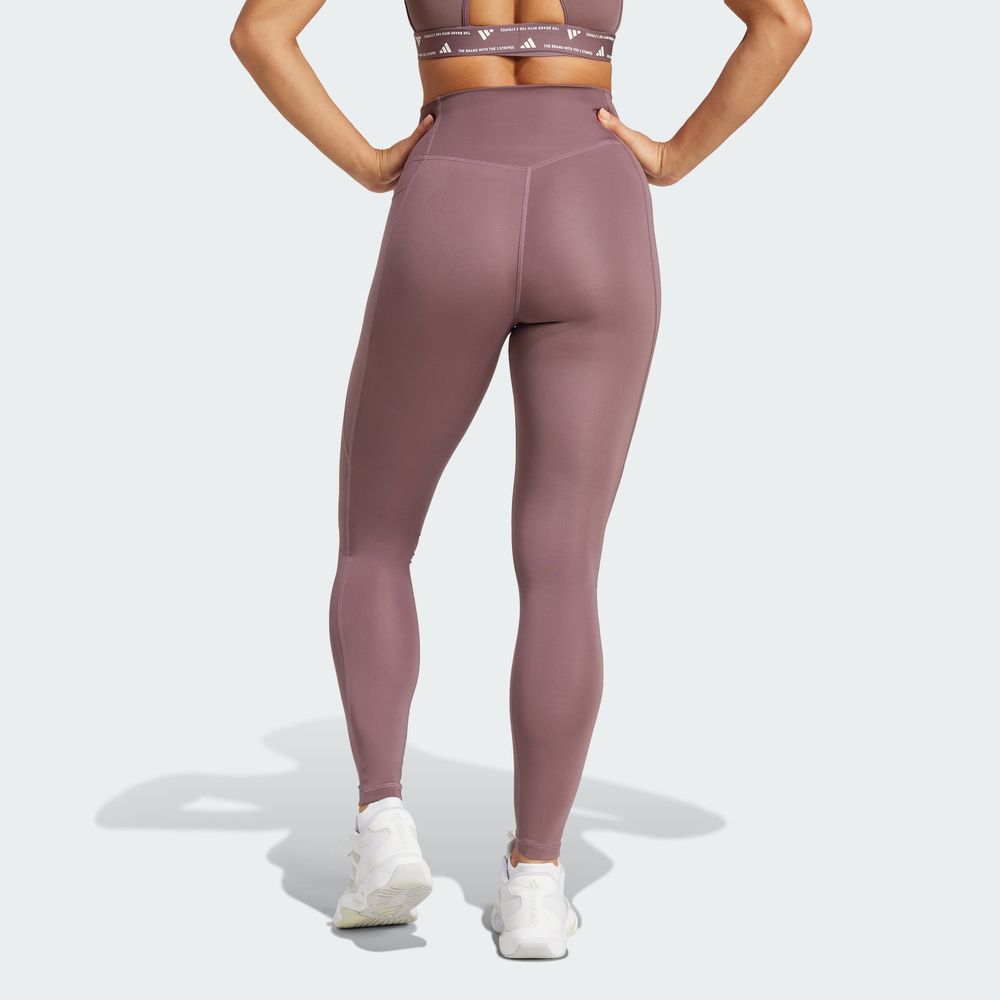 Foto 5 | Mallas Largo Completo Optime Essentials Stash Pocket Adidas Violeta Mujer