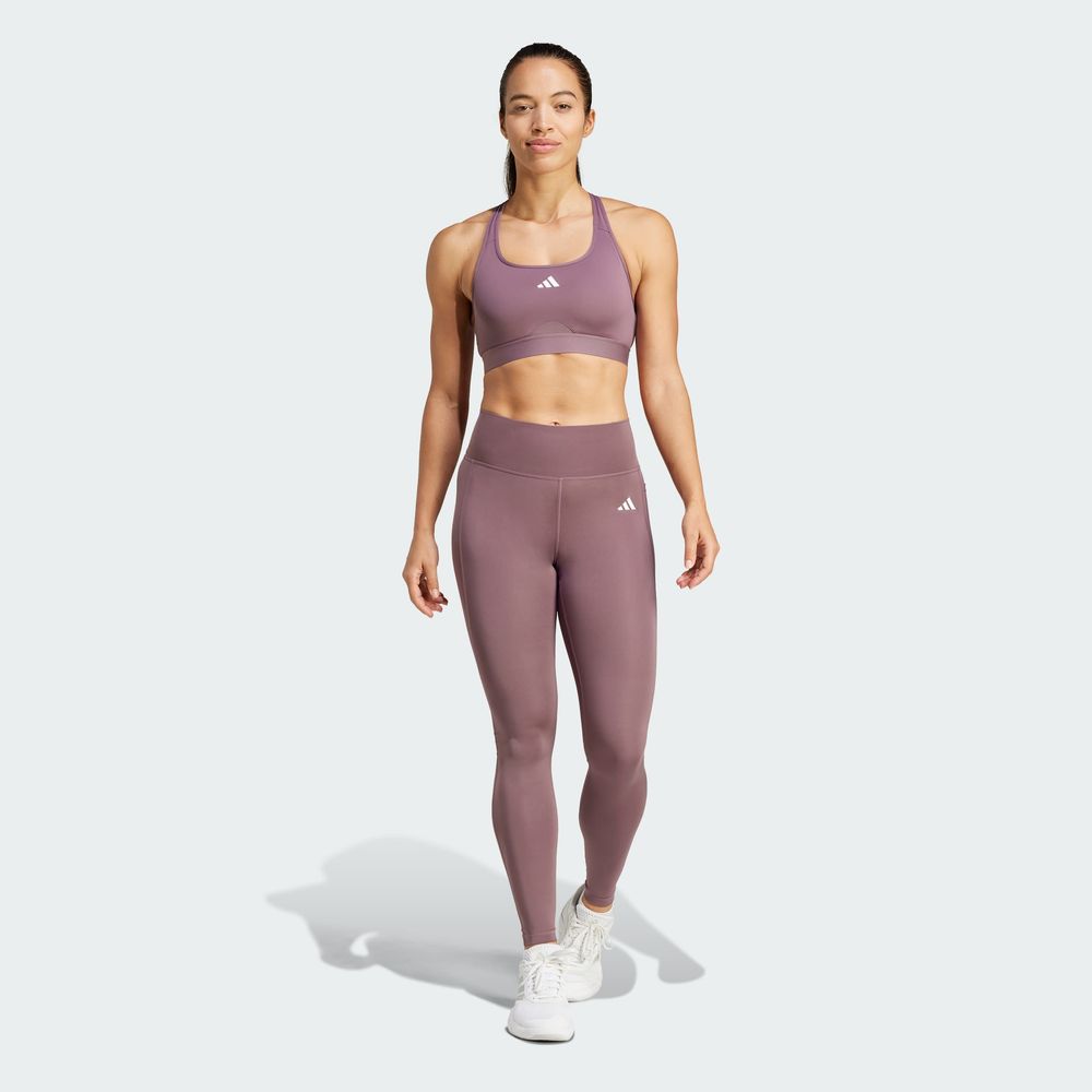Foto 7 | Mallas Largo Completo Optime Essentials Stash Pocket Adidas Violeta Mujer