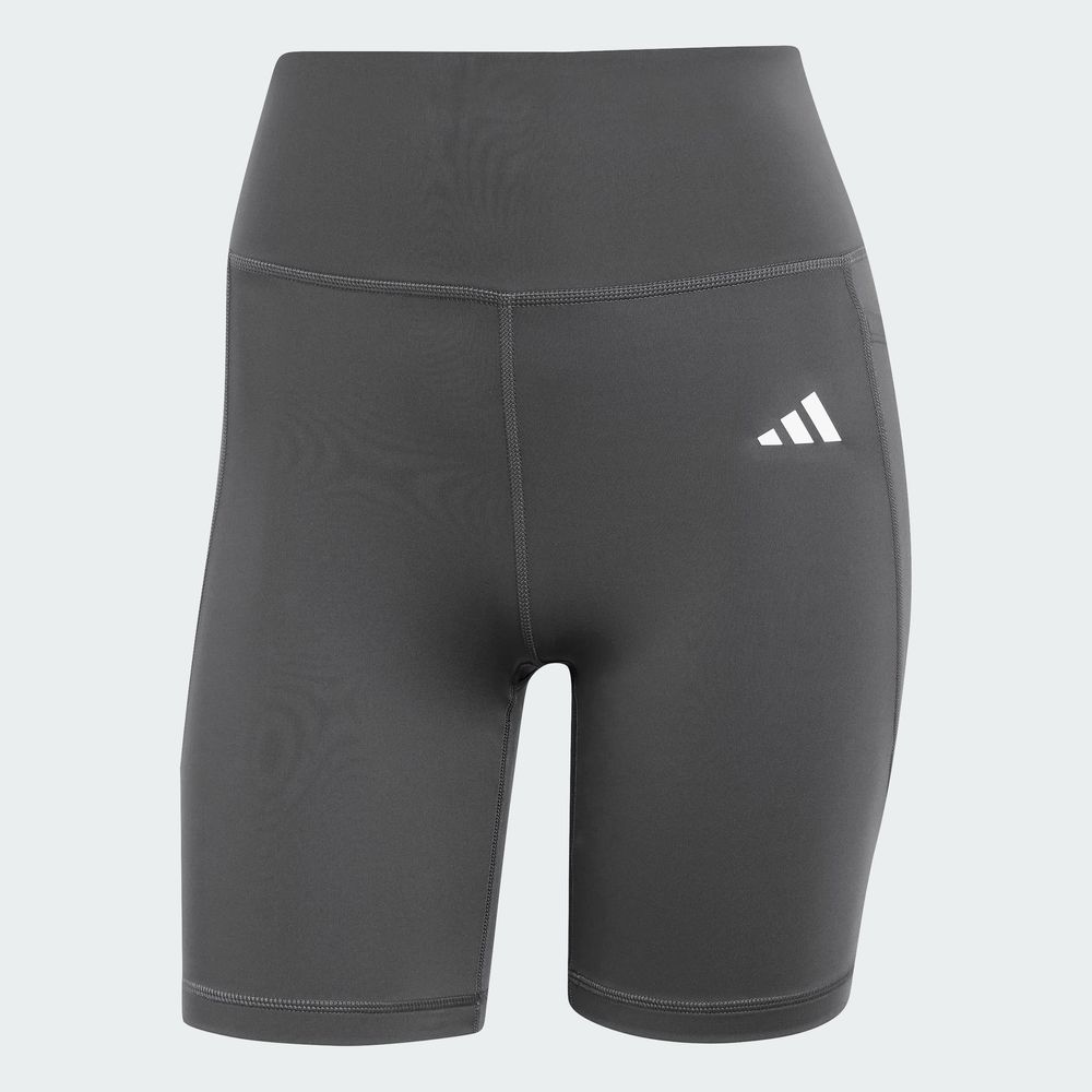 Foto 3 | Mallas Cortas Optime Essentials Stash Pocket 7 Pulgadas Adidas Gris Mujer