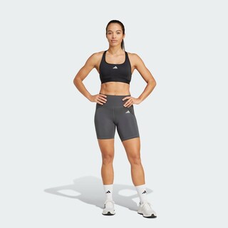 Foto 7 | Mallas Cortas Optime Essentials Stash Pocket 7 Pulgadas Adidas Gris Mujer