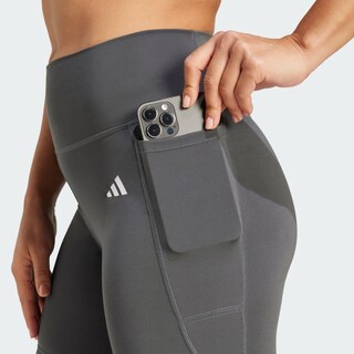 Foto 8 | Mallas Cortas Optime Essentials Stash Pocket 7 Pulgadas Adidas Gris Mujer