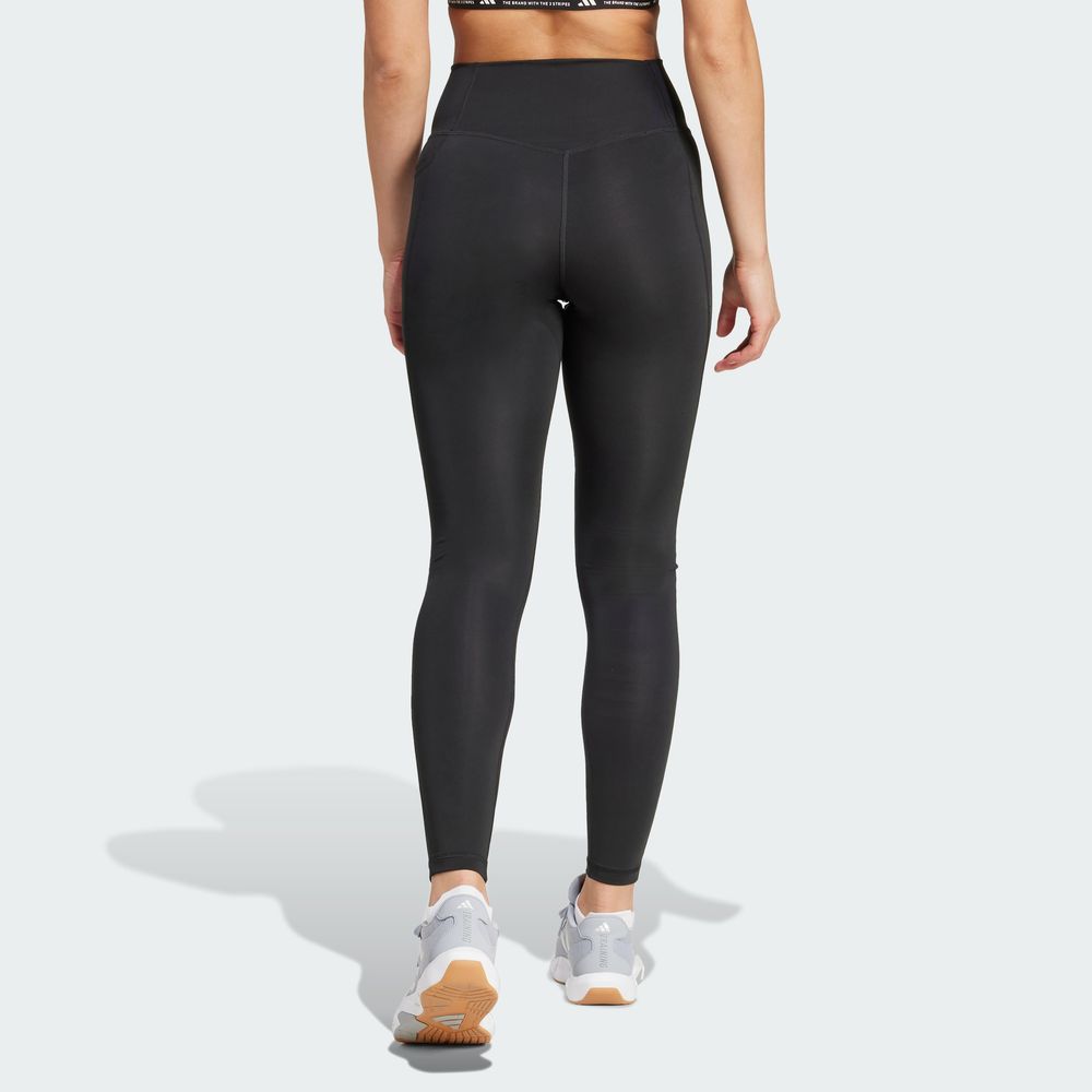 Foto 6 pulgar | Mallas Largo Completo Optime Essentials Stash Pocket Adidas Negro Mujer