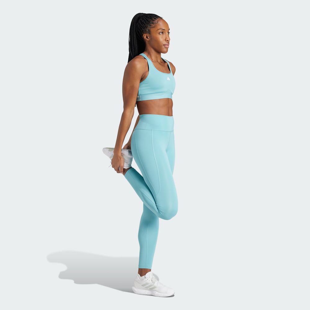 Foto 7 pulgar | Mallas Largo Completo Optime Essentials Stash Pocket Adidas Turquesa Mujer