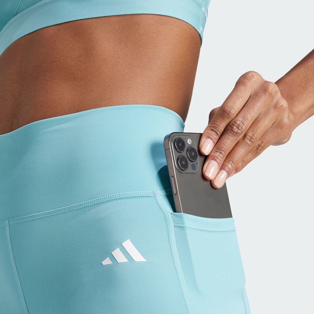 Foto 8 pulgar | Mallas Largo Completo Optime Essentials Stash Pocket Adidas Turquesa Mujer