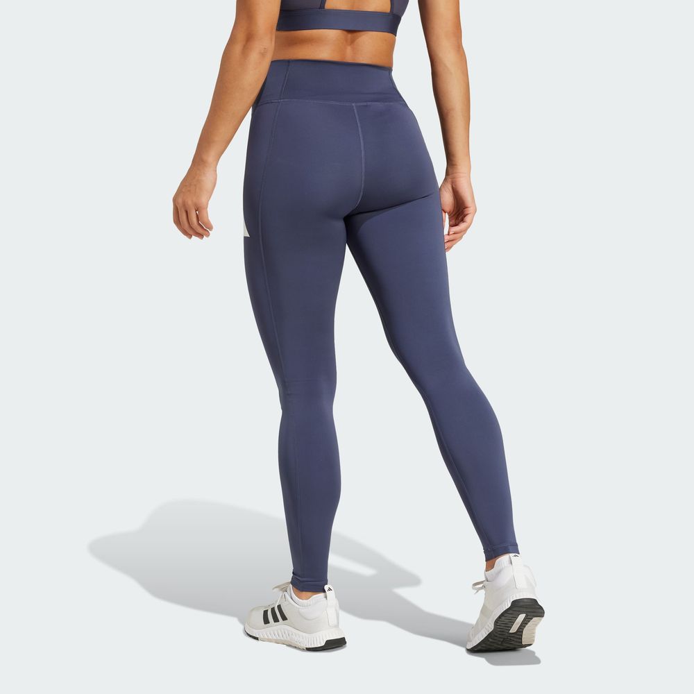 Foto 5 | Mallas Largas Train Essentials Logo Grande Corte Alto Adidas Azul Mujer