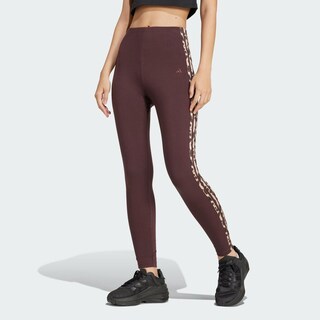 Foto 4 | Mallas Essentials 3 Franjas Animal Print Adidas Café Mujer