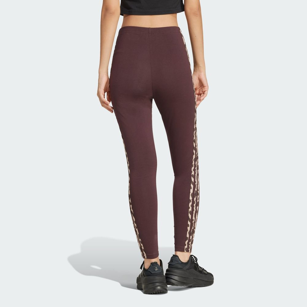 Foto 5 | Mallas Essentials 3 Franjas Animal Print Adidas Café Mujer