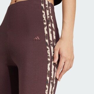 Foto 7 | Mallas Essentials 3 Franjas Animal Print Adidas Café Mujer
