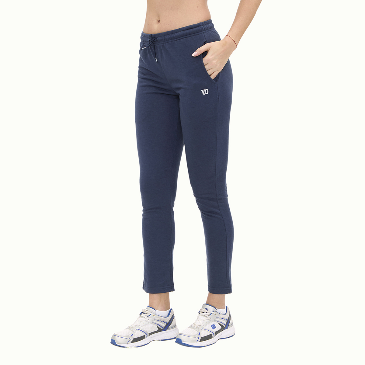 Foto 3 pulgar | Pants Wilson French Terry Comodo Azul Marino para Mujer