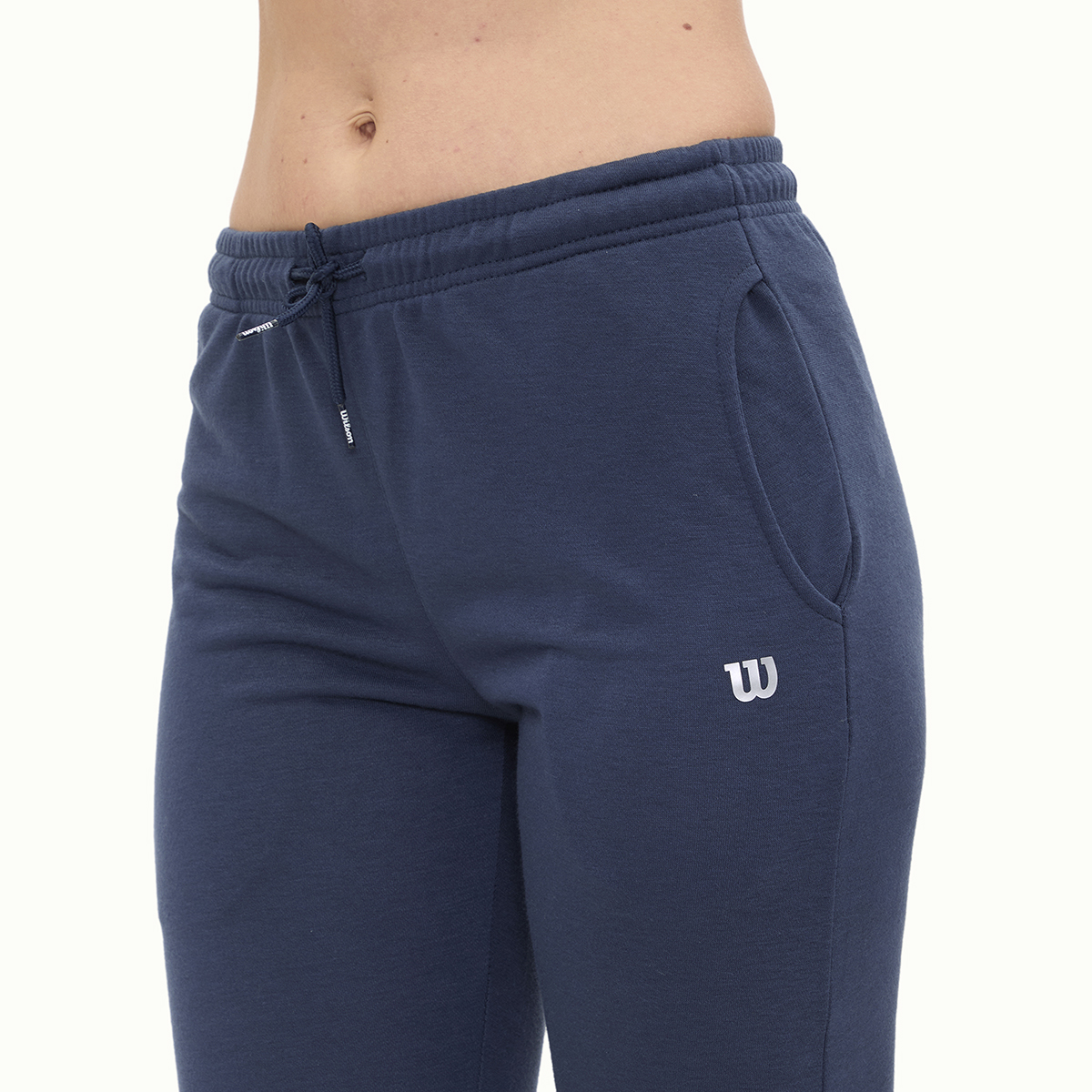 Foto 4 pulgar | Pants Wilson French Terry Comodo Azul Marino para Mujer