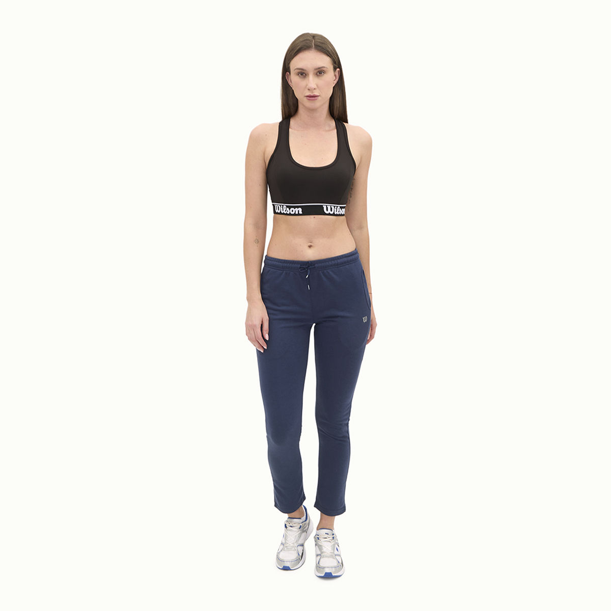 Foto 7 pulgar | Pants Wilson French Terry Comodo Azul Marino para Mujer