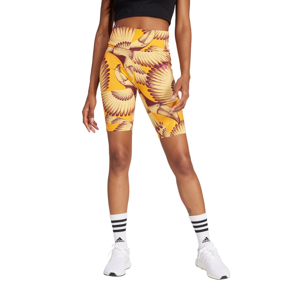 Foto 2 | Farm Bike Short Adidas Amarillo Mujer