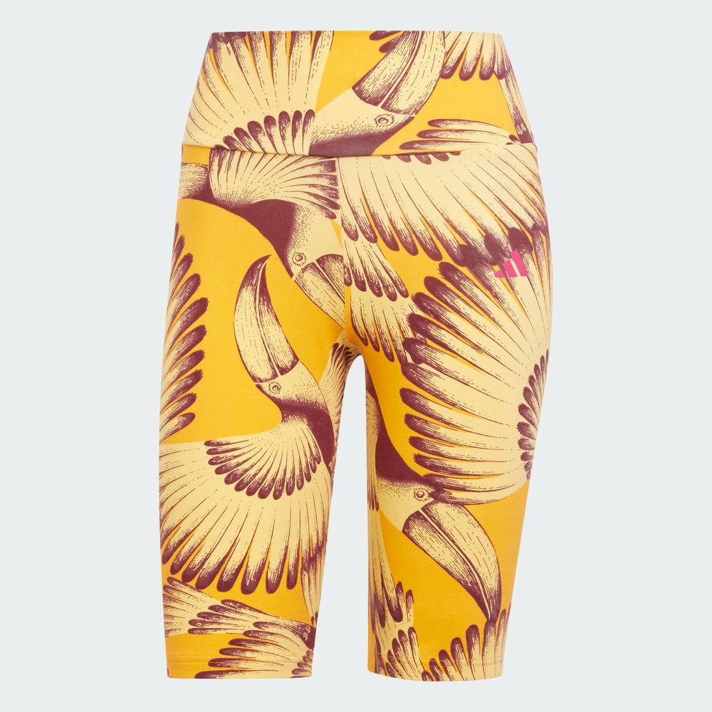 Foto 4 pulgar | Farm Bike Short Adidas Amarillo Mujer