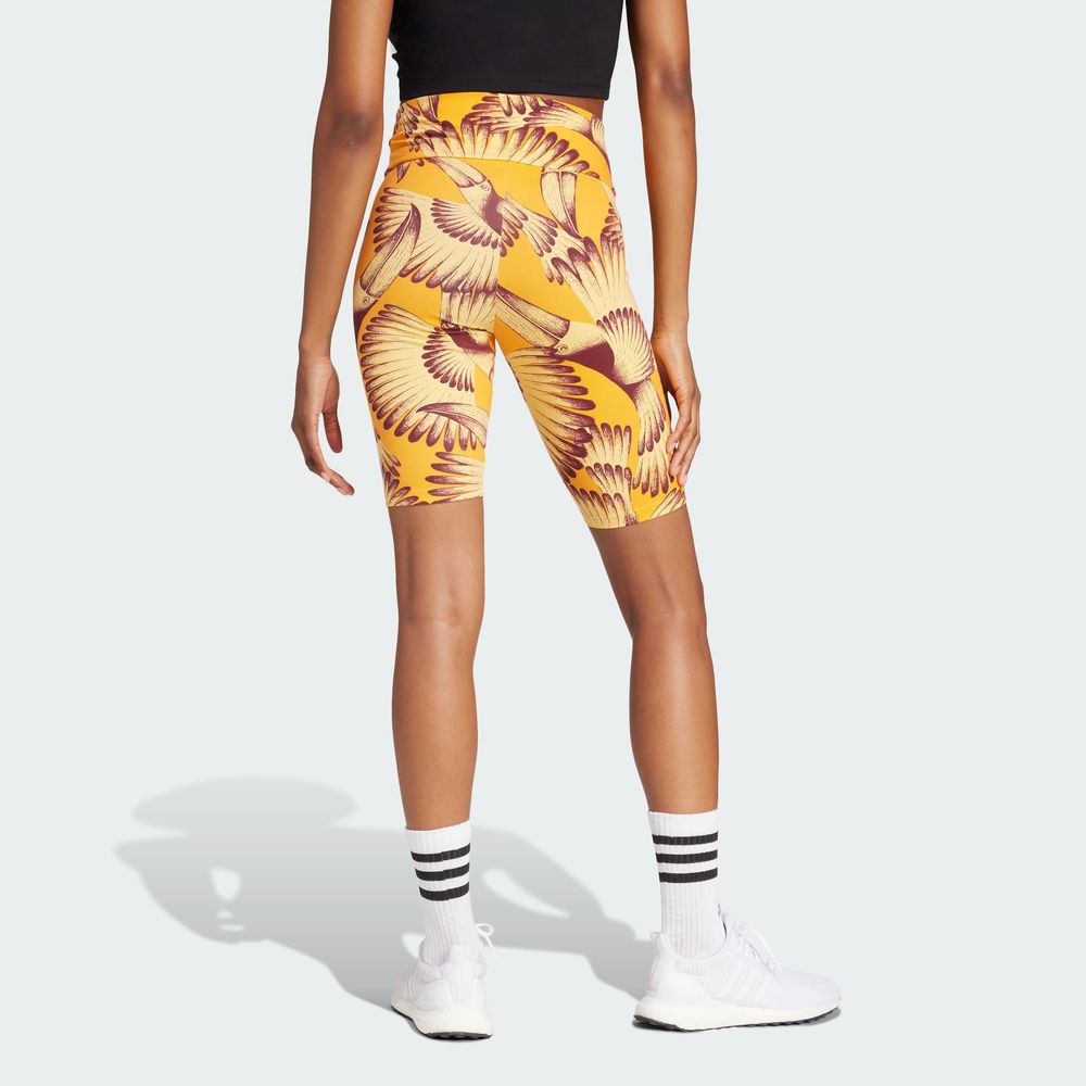 Foto 5 pulgar | Farm Bike Short Adidas Amarillo Mujer