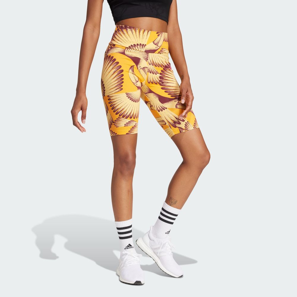 Foto 6 pulgar | Farm Bike Short Adidas Amarillo Mujer
