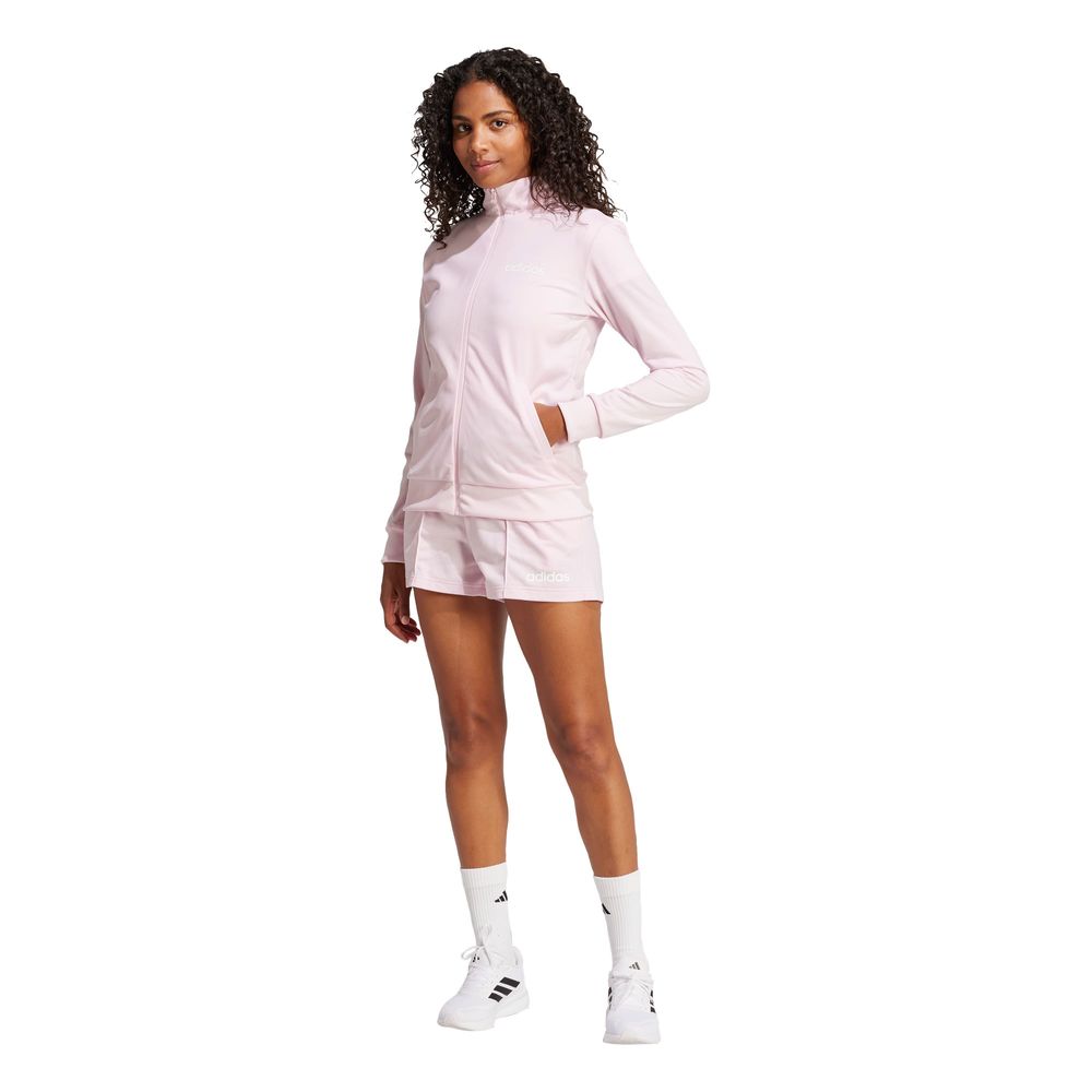 Foto 2 | Conjunto Essentials Linear Shorts Adidas Rosa Mujer