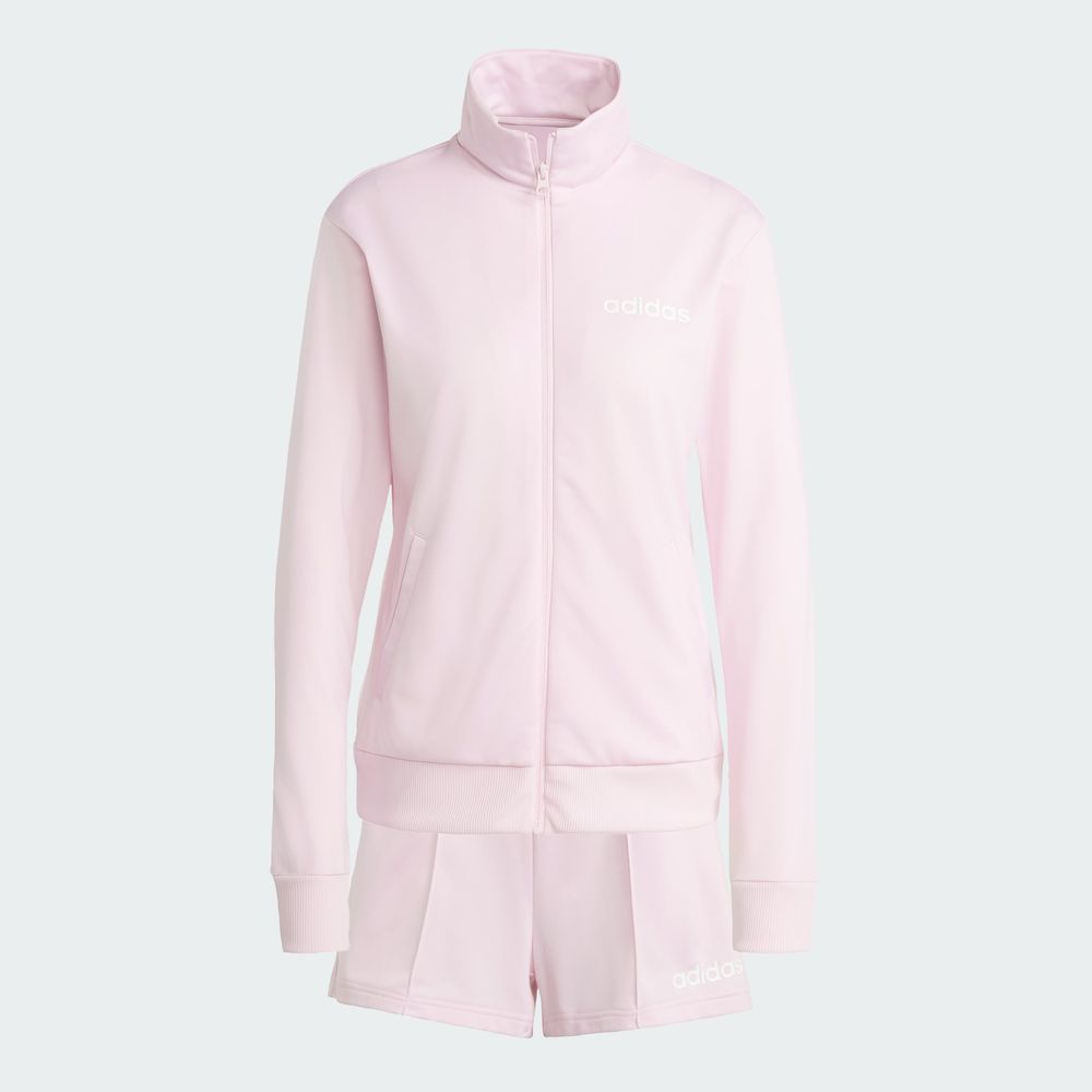 Foto 4 pulgar | Conjunto Essentials Linear Shorts Adidas Rosa Mujer