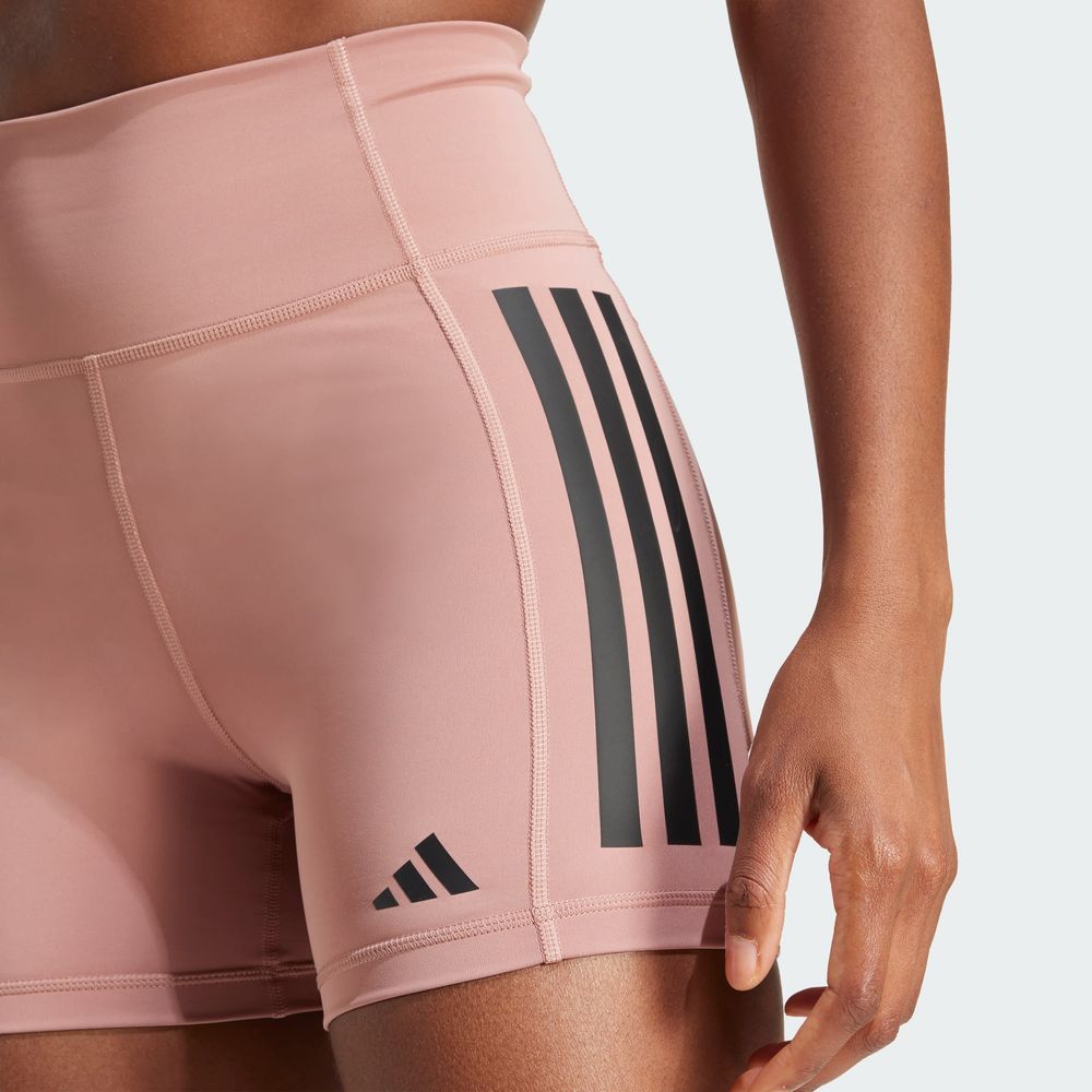 Foto 8 | Mallas Cortas 1/4 Optime 3 Franjas Adidas Rosa Mujer