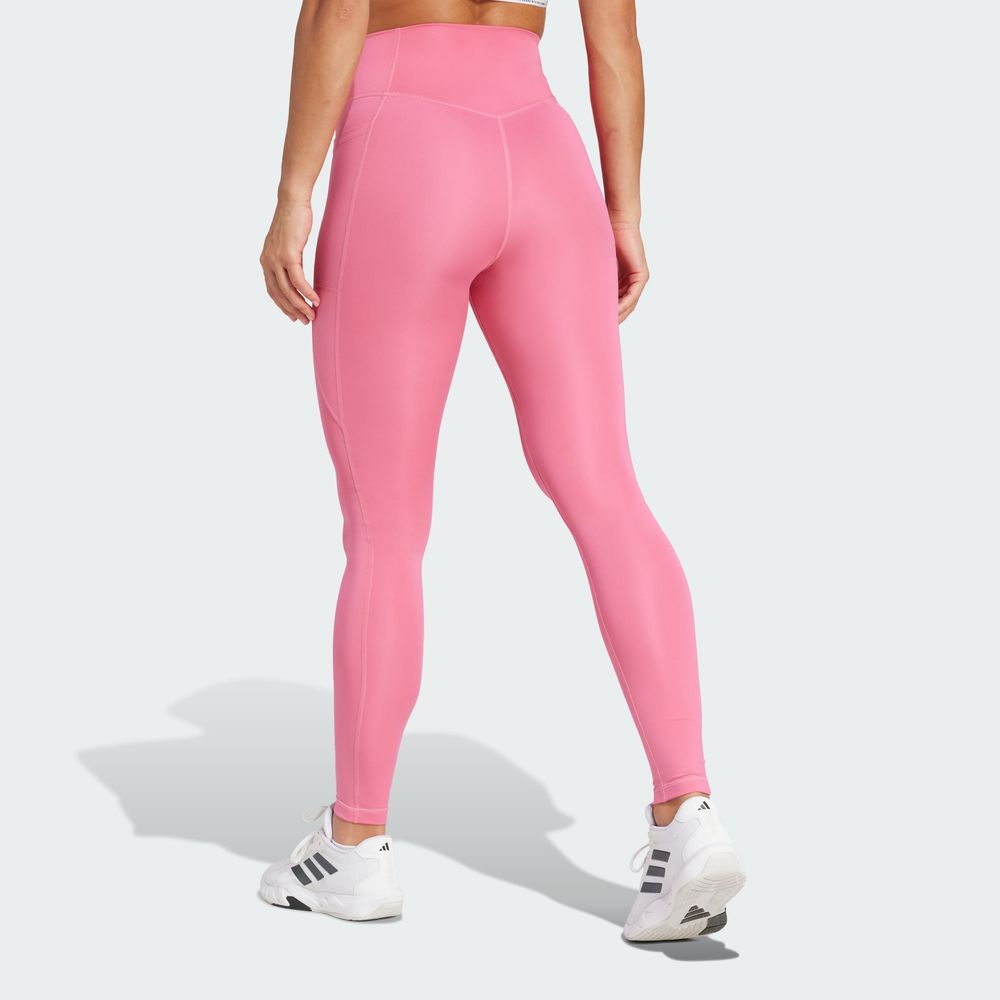 Foto 5 pulgar | Mallas Largo Completo Optime Essentials Stash Pocket Adidas Rosa Mujer