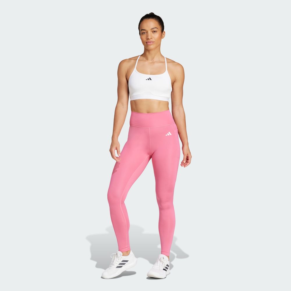 Foto 6 | Mallas Largo Completo Optime Essentials Stash Pocket Adidas Rosa Mujer