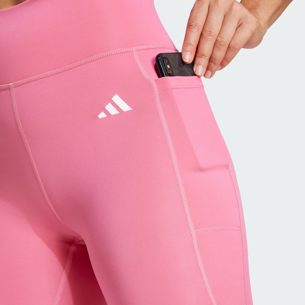 Foto 9 pulgar | Mallas Largo Completo Optime Essentials Stash Pocket Adidas Rosa Mujer