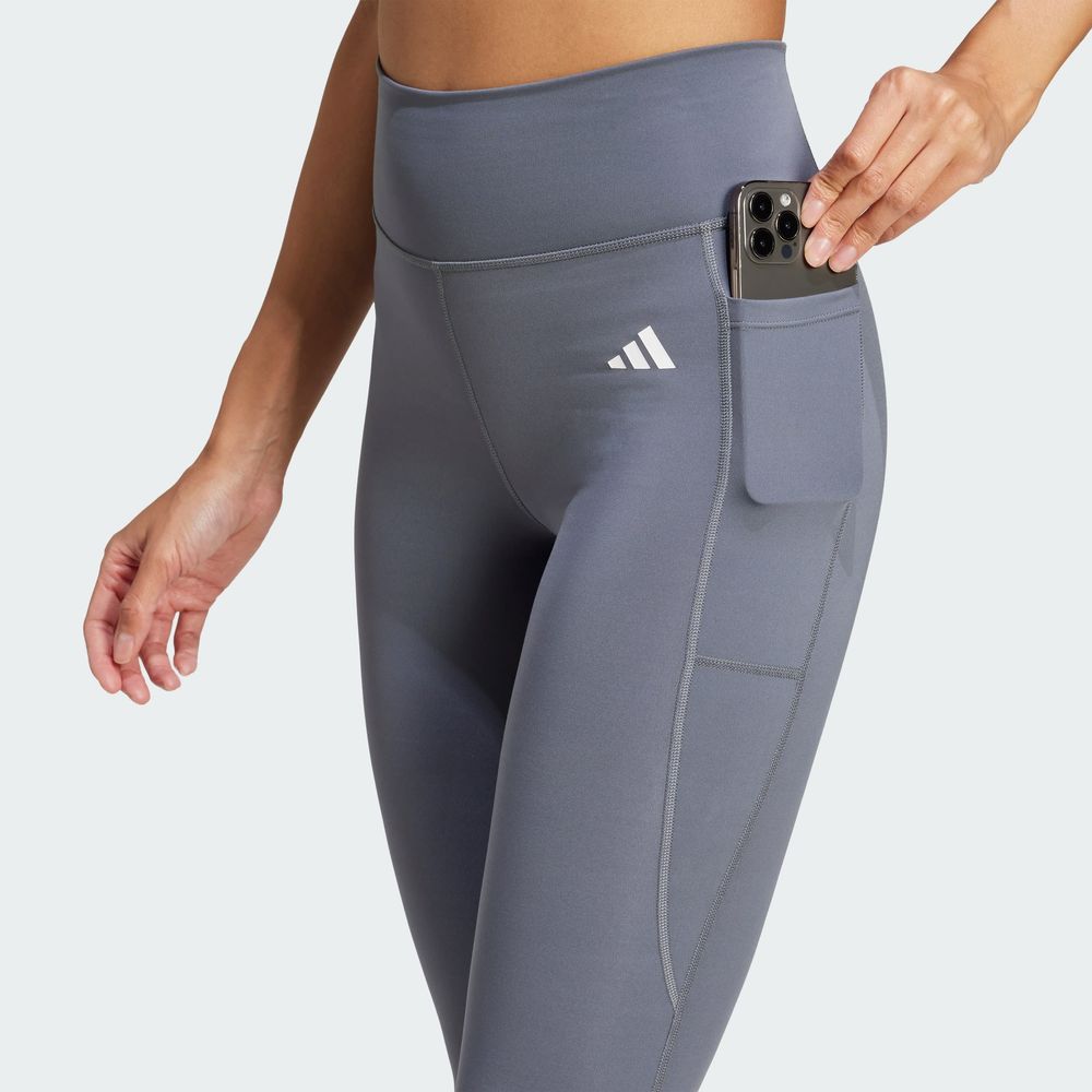 Foto 8 pulgar | Mallas Largo Completo Optime Essentials Stash Pocket Adidas Negro Mujer