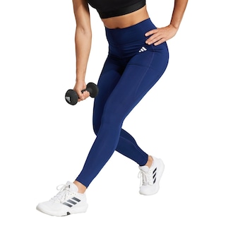 Foto 2 | Mallas Largas Optime Essentials Stash Pocket Adidas Azul para Mujer