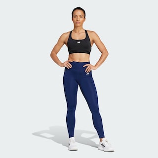 Foto 6 | Mallas Largas Optime Essentials Stash Pocket Adidas Azul para Mujer