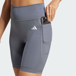 Foto 7 | Mallas Cortas Optime Essentials Stash Pocket 7 Pulgadas Adidas Negro Mujer
