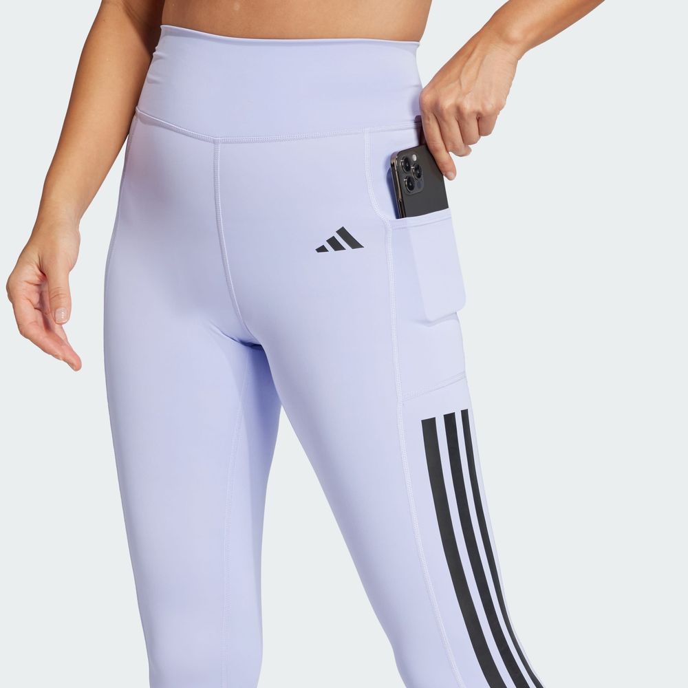 Foto 7 | Mallas Optime 3 Franjas Largo Completo Corte Alto Adidas Violeta para Mujer