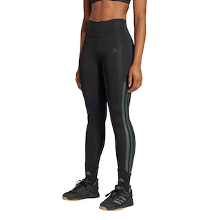 Foto 2 | Mallas Optime 3 Franjas Largo Completo Corte Alto Adidas Negras para Mujer