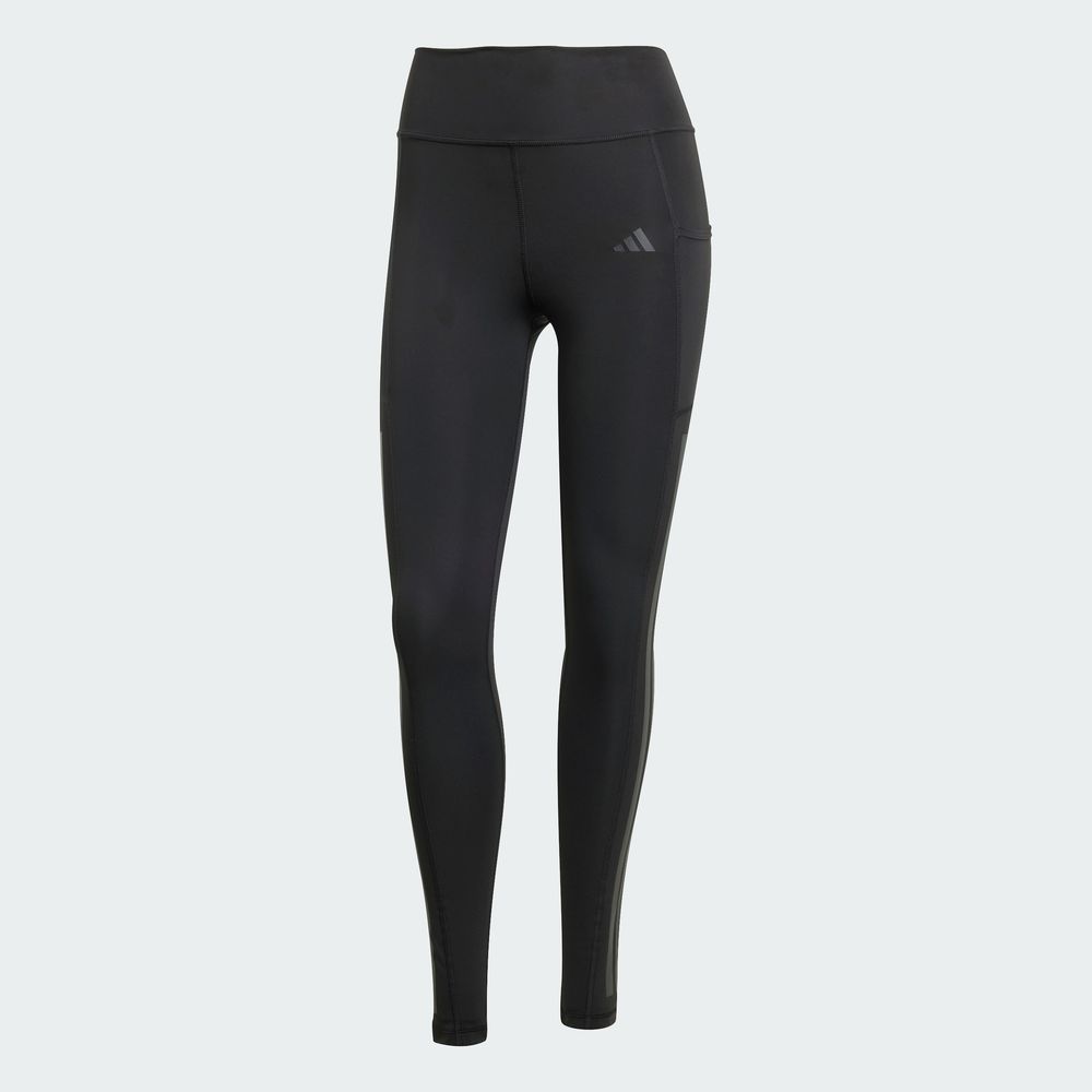 Foto 3 | Mallas Optime 3 Franjas Largo Completo Corte Alto Adidas Negras para Mujer