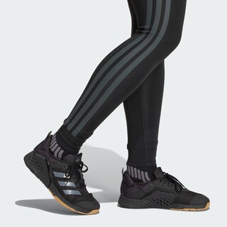 Foto 8 | Mallas Optime 3 Franjas Largo Completo Corte Alto Adidas Negras para Mujer