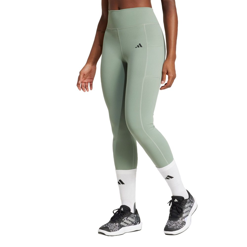Foto 2 pulgar | Opt Rib 7/8 L Adidas Verde Mujer