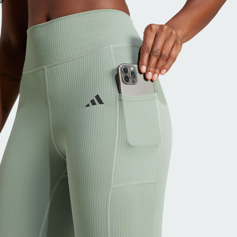 Foto 5 pulgar | Opt Rib 7/8 L Adidas Verde Mujer