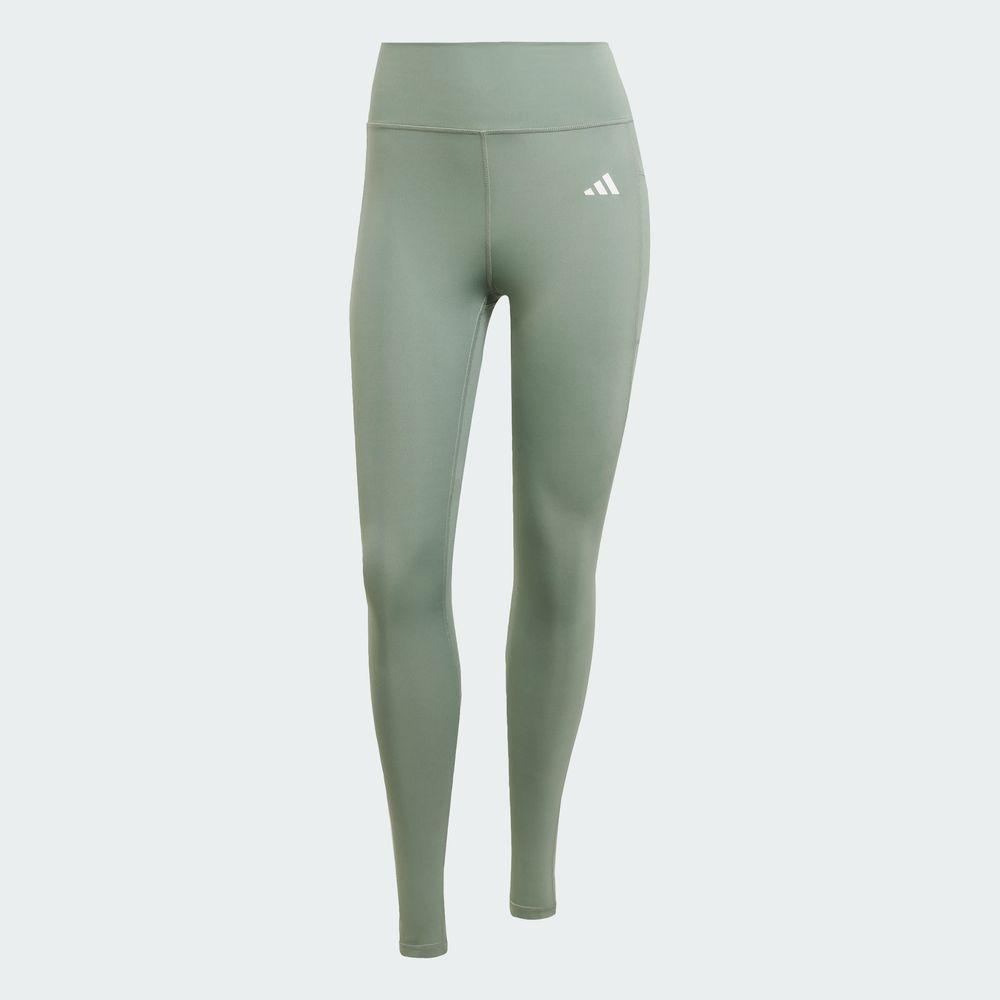 Foto 2 | Mallas Largo Completo Optime Essentials Stash Pocket Adidas Verde Mujer