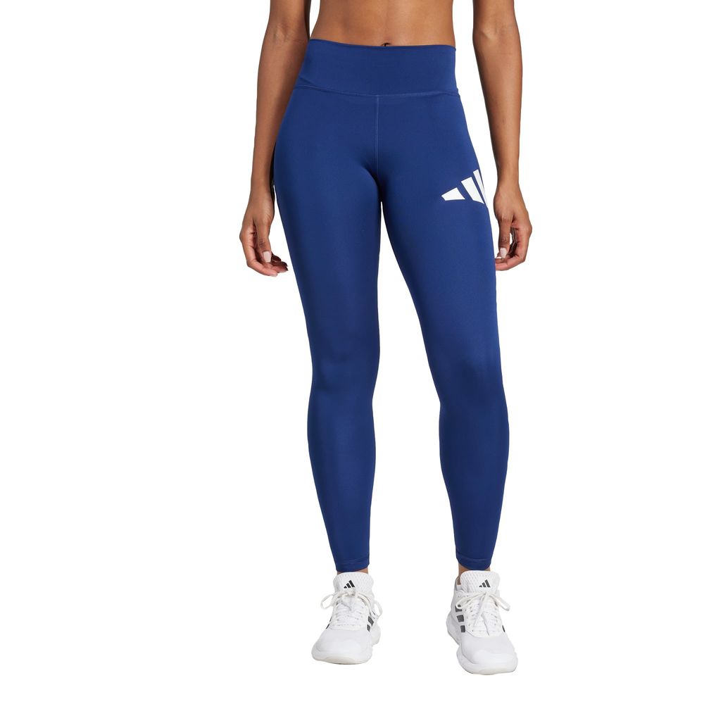 Foto 2 | Mallas Largas Train Essentials Logo Grande Corte Alto Adidas Azul Mujer