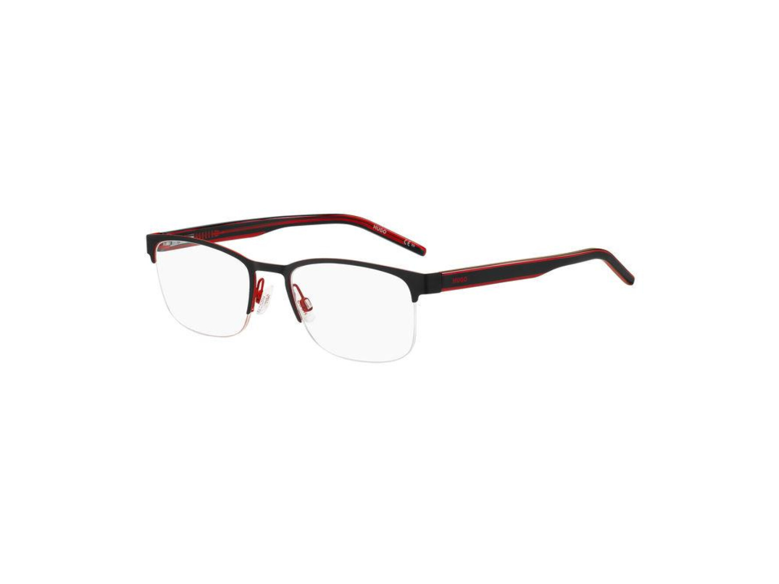 Armazón Oftálmico Hugo Boss Hg 1247 Oit Negro con Rojo