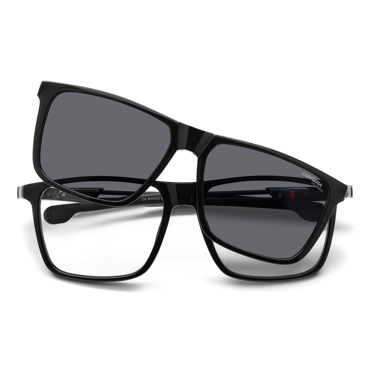 Foto 4 pulgar | Lentes Ópticos Con Clip-on Carrera 4020/cs Negro Polarizados Carrera