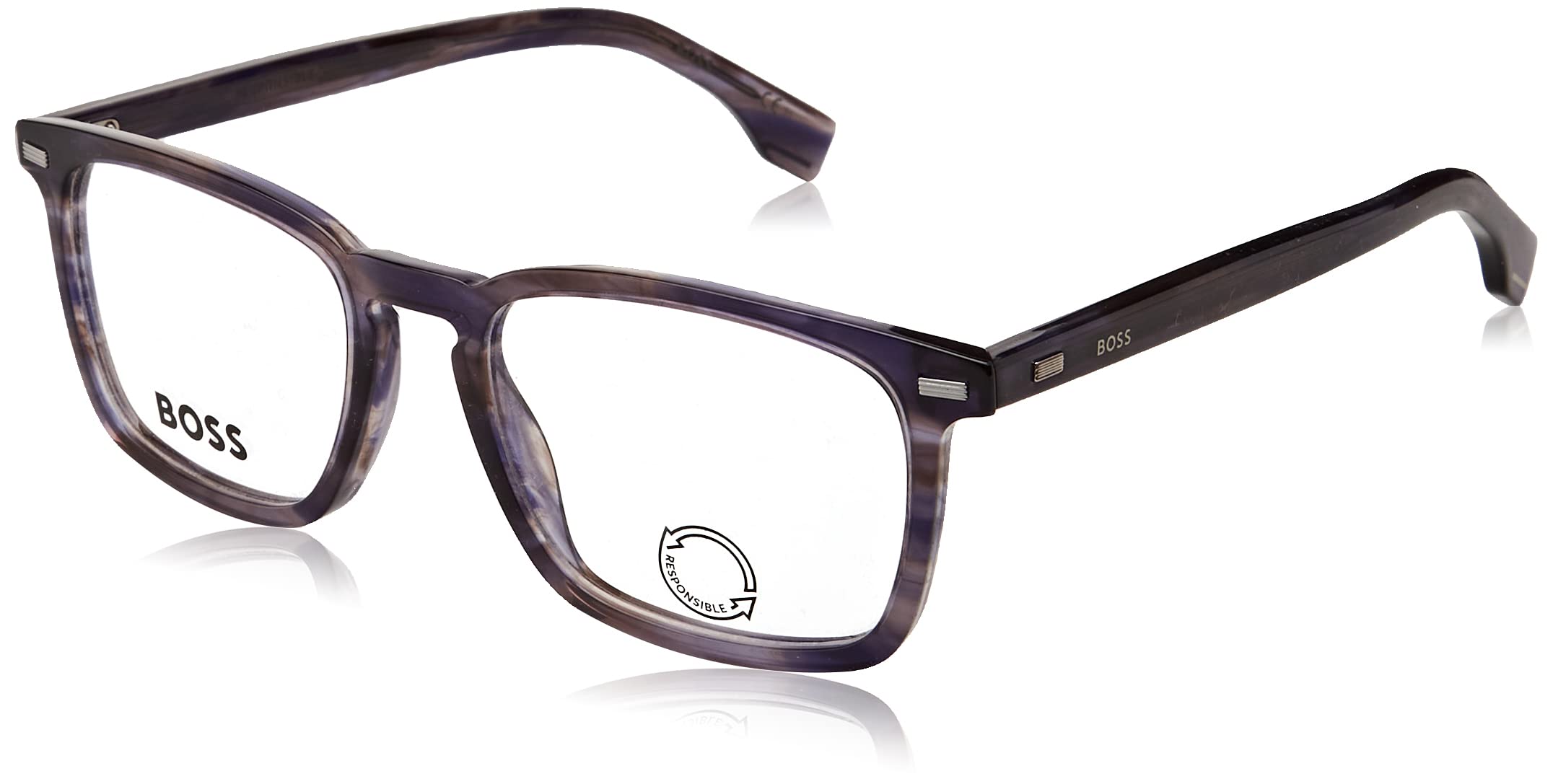 Gafas De Vista Hugo Boss B1368 Jbw Blue Havana 53mm Para Hombre - Venta Internacional.