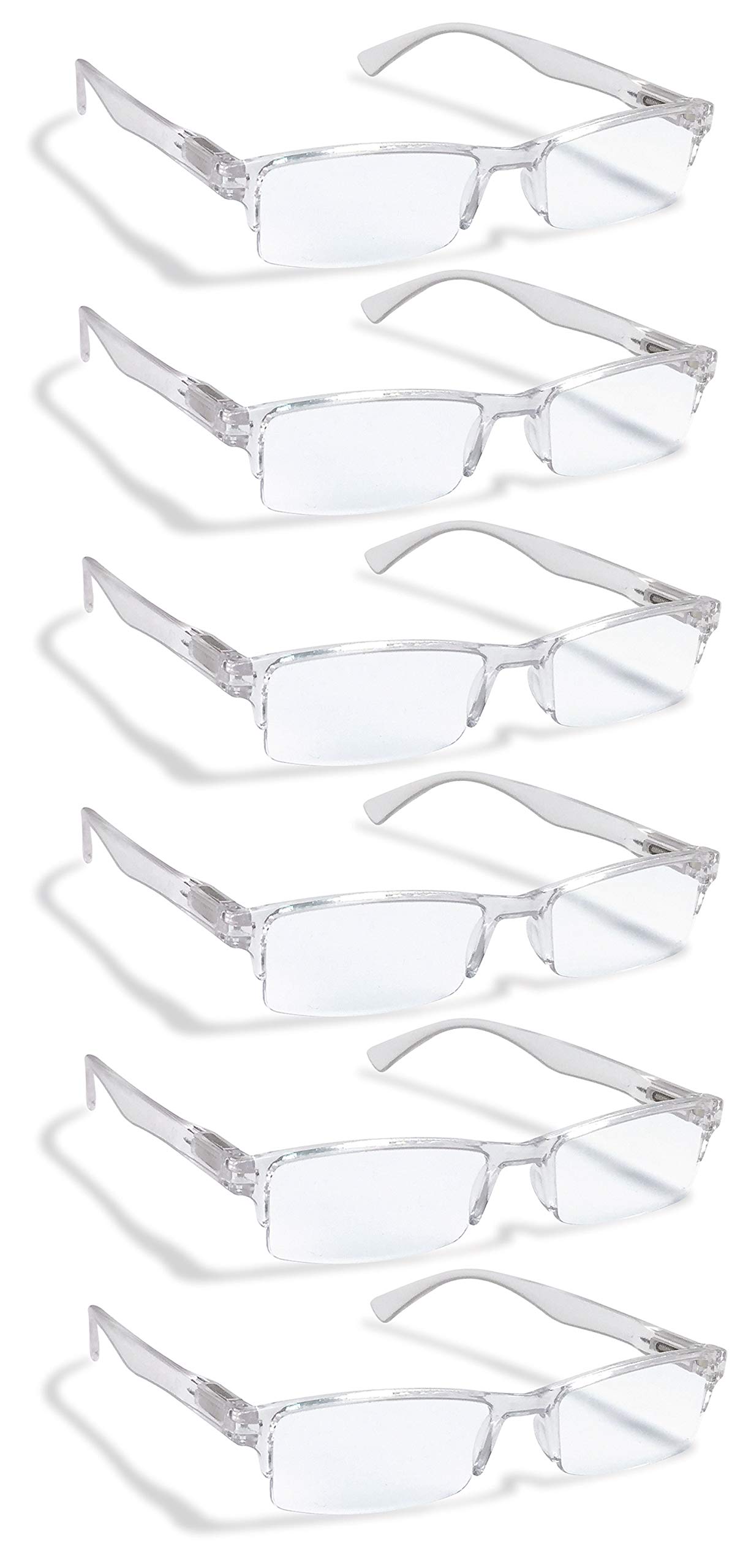 Foto 2 pulgar | Gafas De Lectura Boost Eyewear  Paquete De 6  Transparentes  Con Medio Borde  +1 50 - Venta Internacional.