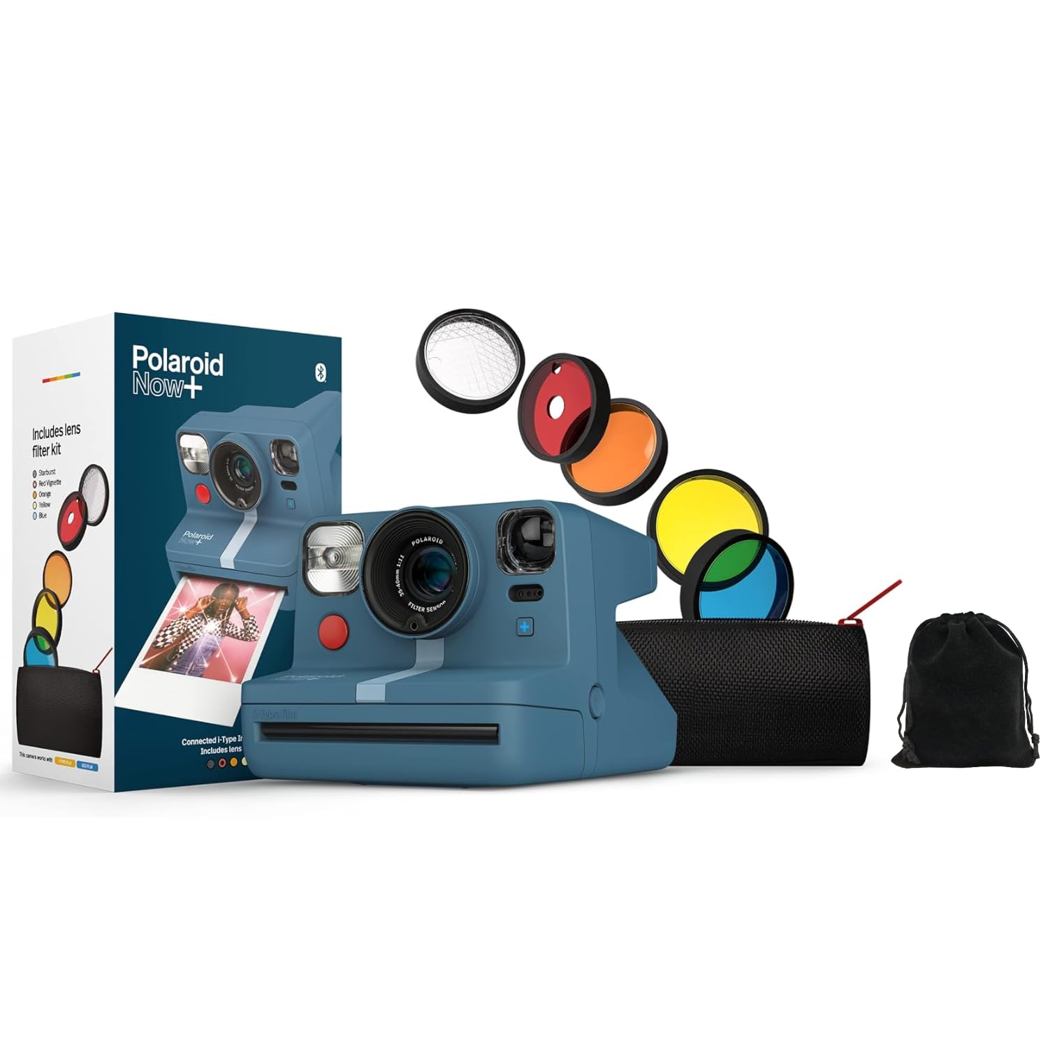 Cámara De Película Instantánea Polaroid Now+ Bluetooth I-type Azul Gris - Venta Internacional.