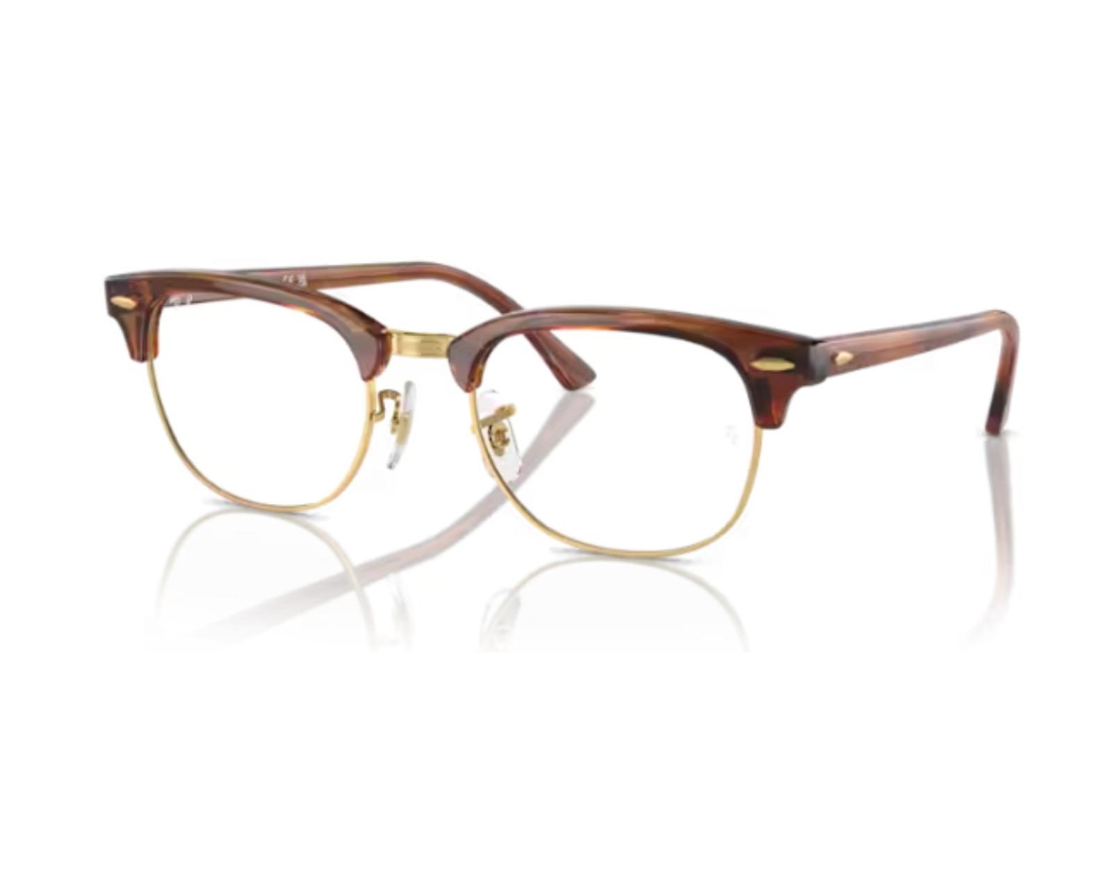 Foto 1 | Ray Ban Clubmaster 0rx5154 8375 - Marrón A Rayas 53-21-145
