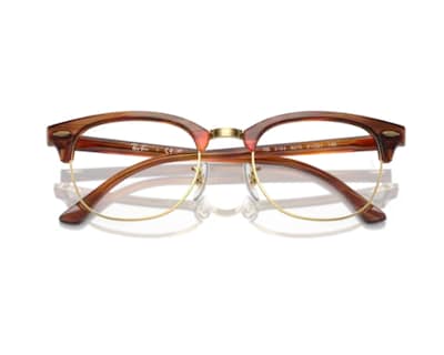 Foto 6 | Ray Ban Clubmaster 0rx5154 8375 - Marrón A Rayas 53-21-145