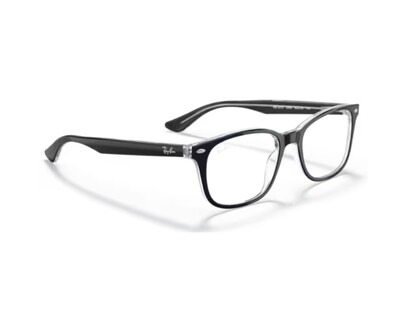 Foto 3 | Ray Ban 0rx5375 2034 - Negro Sobre Traslúcido 56-18-145