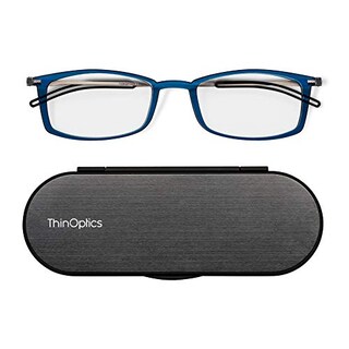 Foto 2 | Gafas De Lectura Thinoptics Unisex Para Adultos De 2 50 Dólares Estadounidenses Con Funda Azul - Venta Internacional.