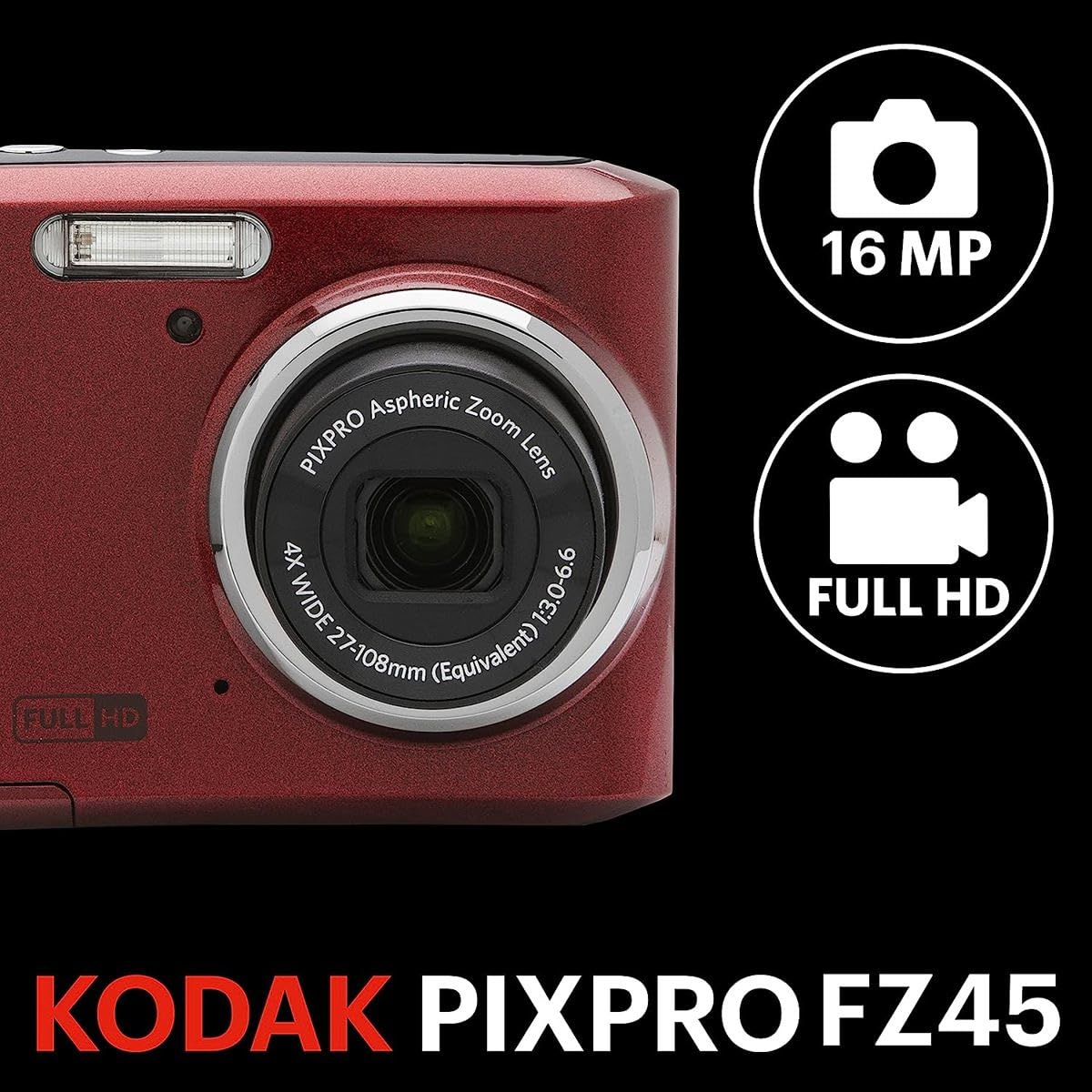 Foto 5 | Cámara Digital Kodak Pixpro Fz45 Friendly Zoom 16 Mp Full Hd - Venta Internacional.